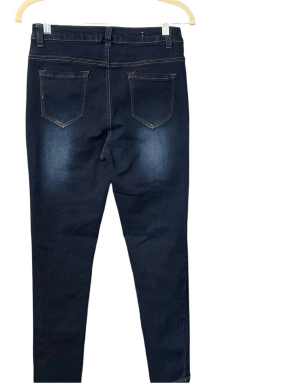 JVINI High-Rise Dark Blue Ankle Jeans - Picture 3 of 4